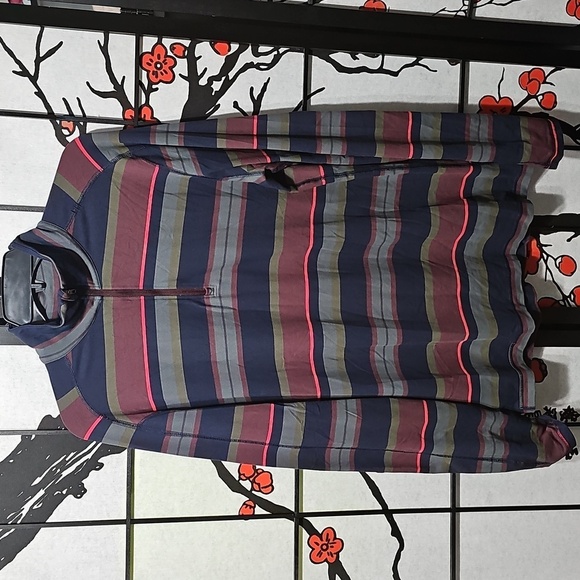 Lululemon 1/4 Zip Pullover Long Sleeve Striped Shirt Size Large - Picture 1 of 7